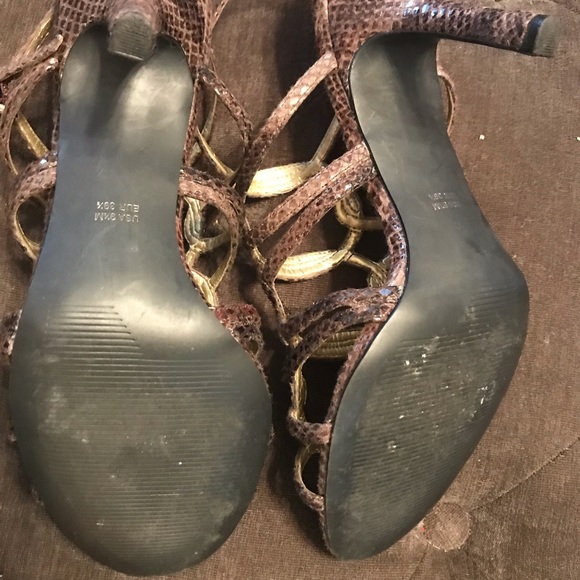 Nina brown snake skin heels - Picture 4 of 4